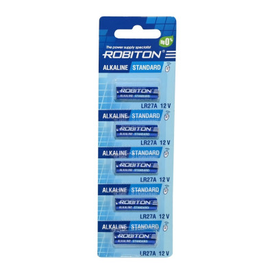 Элемент питания Robiton STANDARD R-27A-0-BL5 27A /0% Hg/ BL5 14082