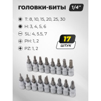 Набор инструментов WMC TOOLS 94 предмета, 1/2, 1/4 6гр, 4-32мм WMC-4941-5(48165)