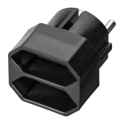 Блок на 2 гнезда TDM ELECTRIC 2П 2,5 А 250 B под плоскую вилку черный SQ1806-0306