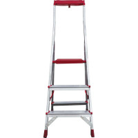 Профессиональная стремянка Новая Высота NV3115, 1x3 ступени 80 мм, органайзер, Max нагр. 225 кг, 2К башмак, 3115103