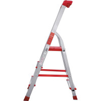 Профессиональная стремянка Новая Высота NV3115, 1x3 ступени 80 мм, органайзер, Max нагр. 225 кг, 2К башмак, 3115103