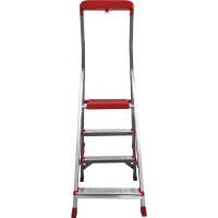 Профессиональная стремянка Новая Высота NV3115, 1x3 ступени 80 мм, органайзер, Max нагр. 225 кг, 2К башмак, 3115103