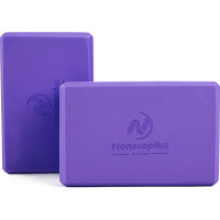 Блок для йоги ZDK фиолетовый, 2шт, 23x15x8см, 180г ZDKblock7.5/violet