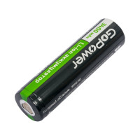 Аккумулятор GoPower Li-ion 18650 (Pan. NCR18650B) PC1 3.6V 3400mAh без защиты плоский контакт 00-00015349