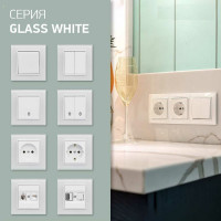 Выключатель Эксклюзивный Белый реверсивный Metronex Electric FVK050105BEL