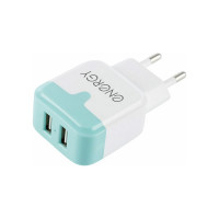 Сетевое зарядное устройство ENERGY ET-33, 2 USB разъёма, 2,1А, цвет - белый 104291