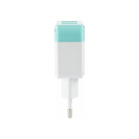 Сетевое зарядное устройство ENERGY ET-33, 2 USB разъёма, 2,1А, цвет - белый 104291
