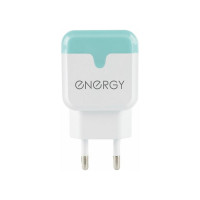 Сетевое зарядное устройство ENERGY ET-33, 2 USB разъёма, 2,1А, цвет - белый 104291