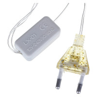 Электрическая гирлянда LED Сноубум сеть 96LED, шампань, 1.4x1.5м, пост. свечение, ПВХ прозрач, 220В 362-090