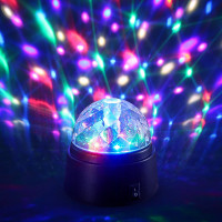 Шар VEGAS Диско 6 разноцветных LED ламп, 9х9 см, 3хАА 48 2 55130