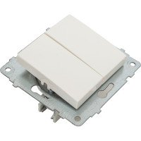 2-клавишный механизм выключателя OVIVO белый, 600-000201-202