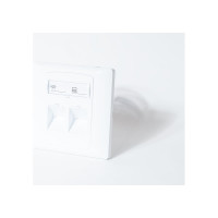 Рамка SPL 86x86 с лицевой панелью для 2 модулей Keystone, с суппортом, под 45гр, 8 шт. 500021