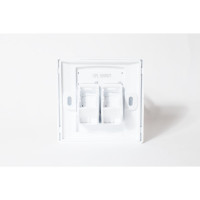 Рамка SPL 86x86 с лицевой панелью для 2 модулей Keystone, с суппортом, под 45гр, 8 шт. 500021