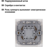 Звонок дверной проводной с подсветкой TDM ELECTRIC белая "Ильмень" SQ1823-0008