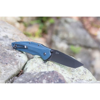 Складной нож Kizlyar Supreme Zorg cталь D2 Grey, Titanium, рукоять из G10 4650065054539