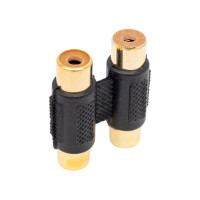 Переход 2 x RCA гнездо - 2 x RCA гнездо Pro Legend пластик Gold, Gold, PL2285