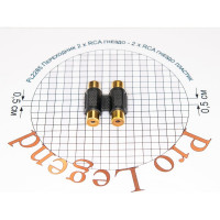 Переход 2 x RCA гнездо - 2 x RCA гнездо Pro Legend пластик Gold, Gold, PL2285