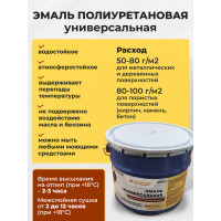 Эмаль универсальная для наружных и внутренних работ Доминар полиуретановая, база А, 10 кг S75412