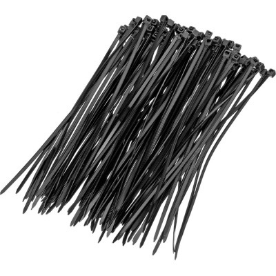 Хомуты СИБРТЕХ 150x2,5 мм, пластмассовые, черные, 100 шт 45545