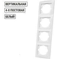 Четырехпостовая вертикальная белая рамка TDM ELECTRIC Лама SQ1815-0035