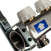 Коллектор из нержавеющей стали с расходомерами, с клапаном вып. воздуха и сливом 10 вых. STOUT SMS-0927-000010