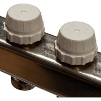 Коллектор из нержавеющей стали с расходомерами, с клапаном вып. воздуха и сливом 10 вых. STOUT SMS-0927-000010