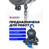 Механическая подвесная лебедка c фиксацией цепи натяжения, 1 т Forsage F-TRC9010(4181)