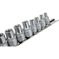 Набор головок Е-профиль 1/4", 3/8" и 1/2", 11 шт. FORCE 4113