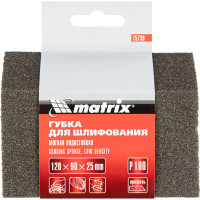Губка для шлифования (120х90х25 мм; P100; трапеция; мягкая) MATRIX 75730