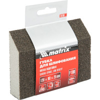 Губка для шлифования (120х90х25 мм; P100; трапеция; мягкая) MATRIX 75730