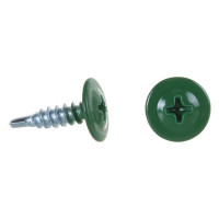 Прессшайба Качественный КРЕПЕЖ 4.2х16 мм, зеленый лист RAL 6002, сверло, 250 шт 0300205 КЧ
