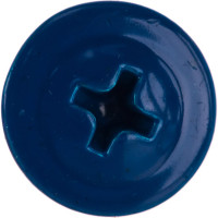 Прессшайба Качественный КРЕПЕЖ 4.2х13 мм, синяя RAL 5005, сверло, 450 шт 0300323 КЧ