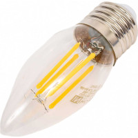 Светодиодная лампа IN HOME LED-СВЕЧА-deco 5Вт 230В Е27 3000К 450Лм прозрачная 4690612007588