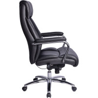 Компьютерное офисное кресло руководителя BRABIX PREMIUM Phaeton EX-502, натуральная кожа, хром 530882