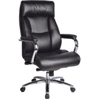 Компьютерное офисное кресло руководителя BRABIX PREMIUM Phaeton EX-502, натуральная кожа, хром 530882