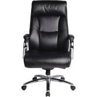 Компьютерное офисное кресло руководителя BRABIX PREMIUM Phaeton EX-502, натуральная кожа, хром 530882