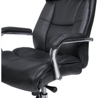 Компьютерное офисное кресло руководителя BRABIX PREMIUM Phaeton EX-502, натуральная кожа, хром 530882