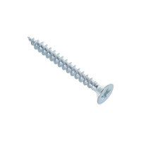 Потайной универсальный шуруп Метизный двор 4,0x35, белый, 20 шт. 4690441019042