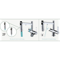 Комбинированный смеситель для кухни CLEVER CHEF WT19 с выходом для питьевой воды 60729