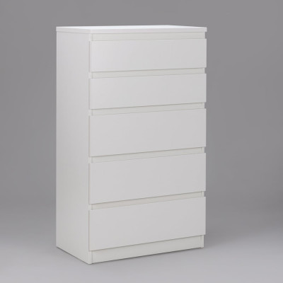 Комод Гуд ЛАКК КАСТОР 5 ящиков, 65x39x111 см, белый 2.03.02.070.1
