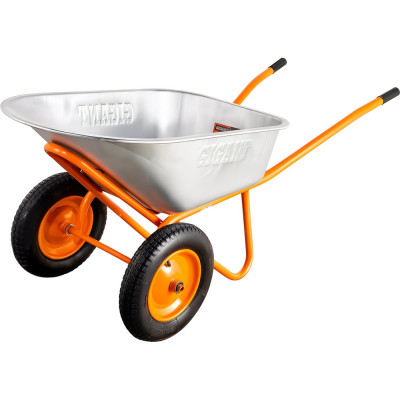 Строительная двухколесная тачка Gigant 110л, 200 кг, пневматические колеса GX-02