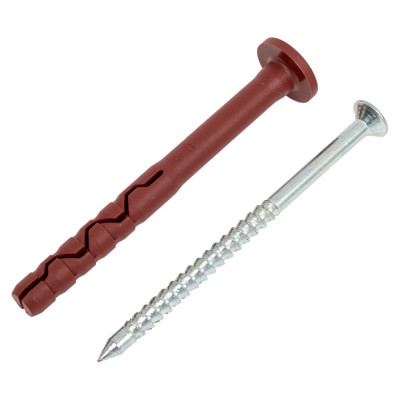 Усиленный нейлоновый дюбель-гвоздь ЕВРОПАРТНЕР multi pro f, грибовидный борт, 8x80 мм, 10 шт. B7 0022