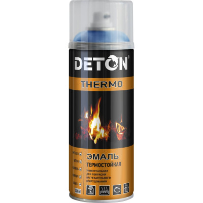 Эмаль Deton термостойкая, синий, аэрозоль 520 мл DTN-A70782