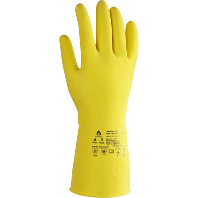 Латексные химостойкие перчатки Jeta Safety 50/50, с хлопковым напылением, 0.4 мм, р. 8/m JL711-08-M