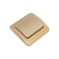 Выключатель Smartbuy 1-клавишный 10А шампань Марс SBE-02c-10-SW1-0-c
