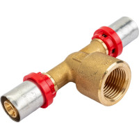 Тройник Tiemme пресс, В, 16х1/2"х16 1650031