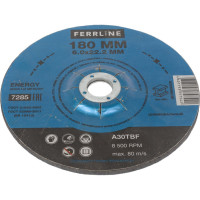 Круг для шлифования по металлу Energy (180х6х22.2 мм; A30TBF) FerrLine 7285