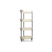 Угловая этажерка Полимербыт 4-х секционная, на колесах 4308800