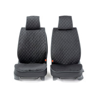Каркасные накидки на передние сиденья CarPerformance 2 шт., алькантара CUS-2012 BK/BK