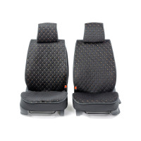 Каркасные накидки на передние сиденья CarPerformance 2 шт., алькантара CUS-2012 BK/BE